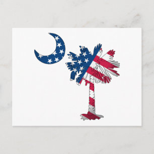 Carte Postale Palmetto, drapeau américain