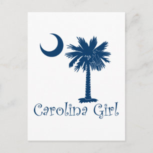 Carte Postale Palmetto fille Carolina Bleue
