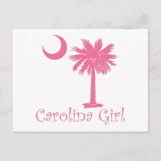 Carte Postale Palmetto rose de fille de la Caroline