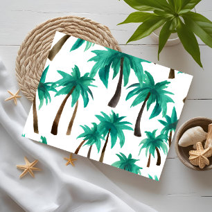 Carte Postale Palmier Aquarelle Simple Moderne