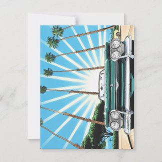 Carte Postale Palmier d'art pop corvair