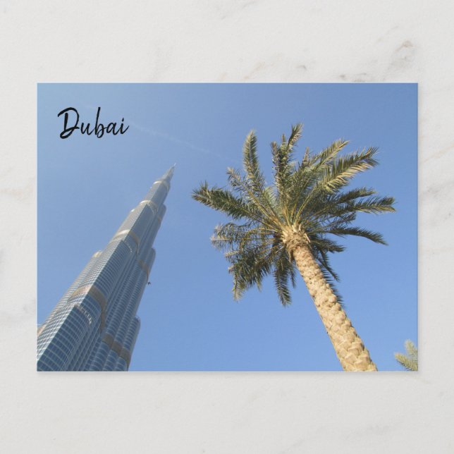 Carte Postale palmier de burj khalifa (Devant)