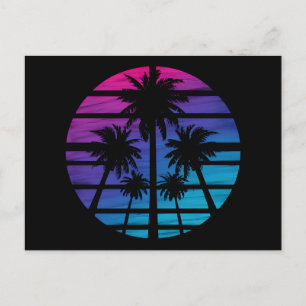 Carte Postale Palmier Plage Hawaïenne Vacances d'Été