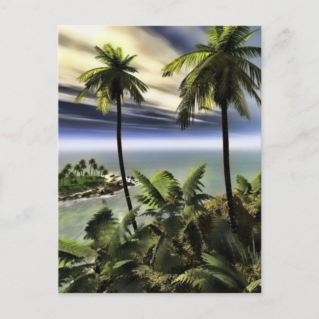 Carte Postale palmiers (Devant)