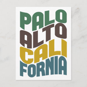 Carte Postale Palo Alto California Retro Wave