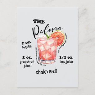Carte Postale Paloma Recette Cocktail Mixologie Art