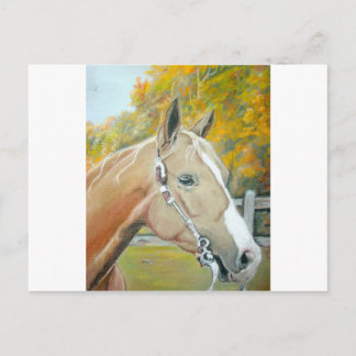 Carte Postale Palomino, pastel hippocampe