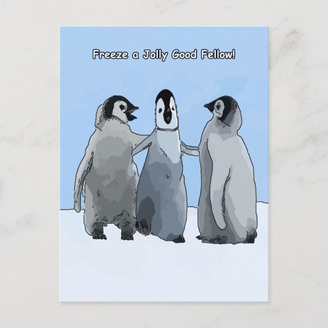 Carte Postale Pals de pingouin (Devant)