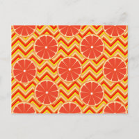 Pamplemousse d'été brillant sur Chevron jaune oran