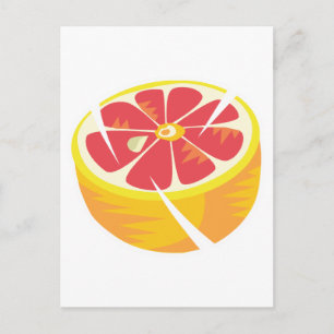 Carte Postale pamplemousse rose