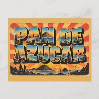 Carte Postale Pan de Azúcar CL Désert côtier Cactus Coves Art