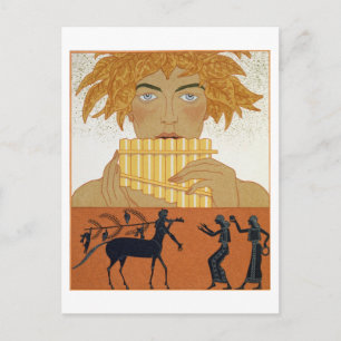 Carte Postale Pan Piper, illustration de "Les Mythes" par Paul