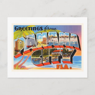 Carte Postale Panama City Florida FL Vieux souvenir Vintage voya