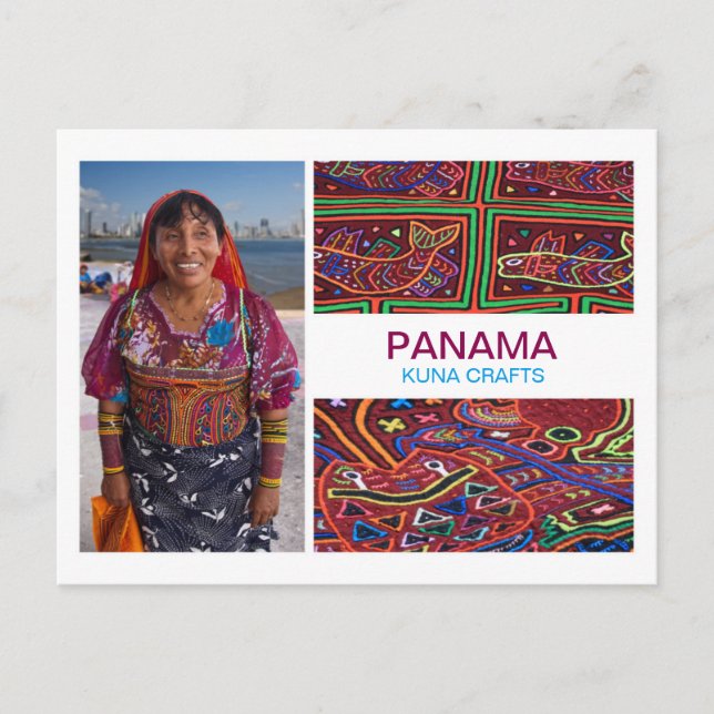 Carte postale Panama Kuna Crafts (Devant)