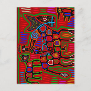 Carte Postale Panama Mola - Sauver un cheval monter un cowboy