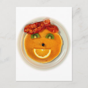 CARTE POSTALE PANCAKE FACE DIETITIAN