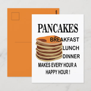 Carte Postale Pancakes Fait Chaque Heure Un Joyeux Pancake De L'