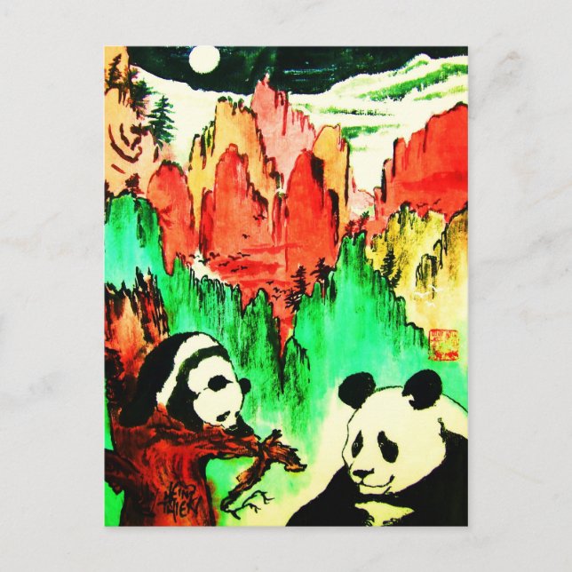 Carte Postale Panda 04 * Panda-Kunst-Postkarte * Panda-Postcards (Devant)