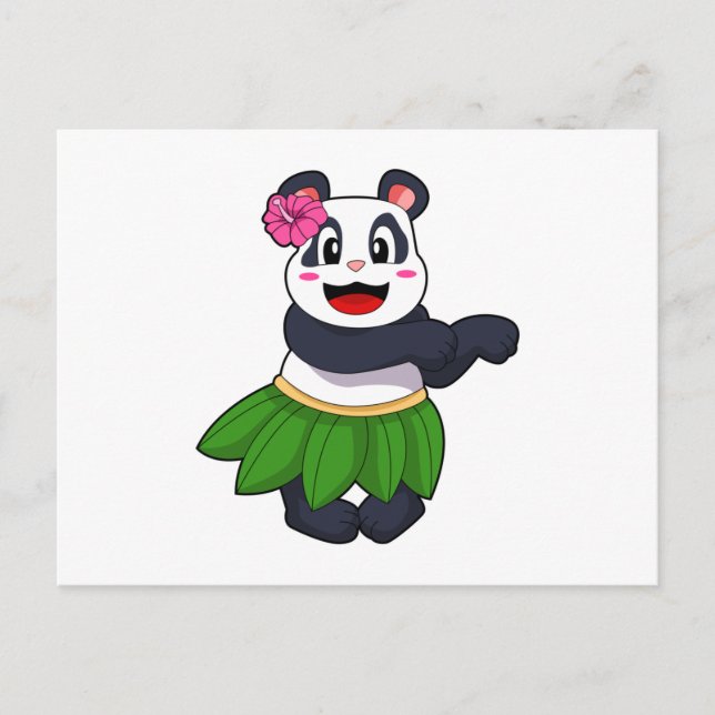 Carte Postale Panda au ballet (Devant)
