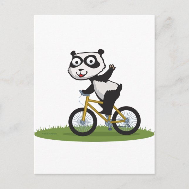 Carte Postale Panda Bear Biker (Devant)