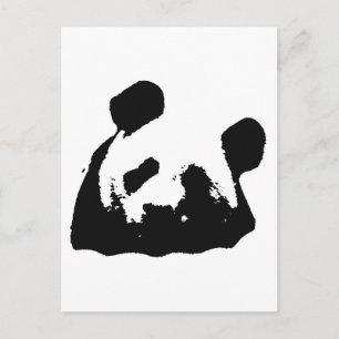 Carte Postale Panda blanc noir d'art de bruit