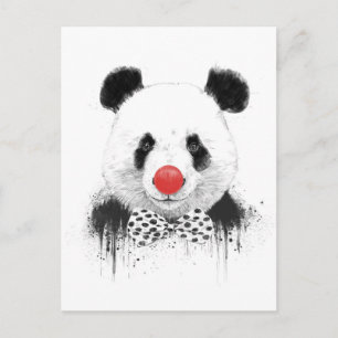 Carte Postale Panda clown