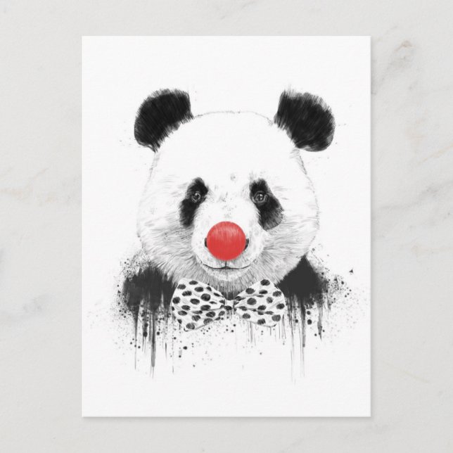 Carte Postale Panda clown (Devant)