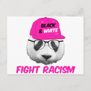 CARTE POSTALE PANDA COMBATTRE LE RACISME