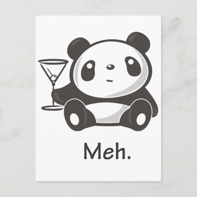 Carte Postale Panda de Meh (Devant)