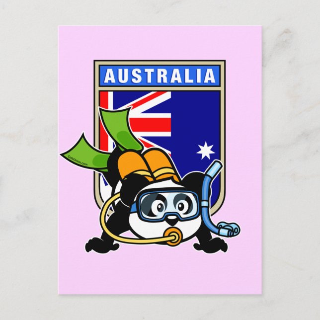 Carte Postale Panda De Plongée Australienne (Devant)