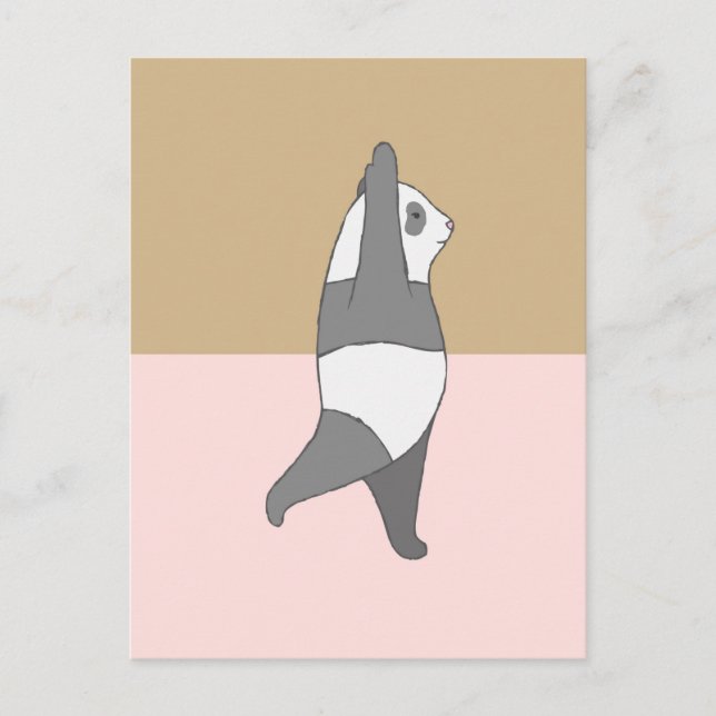 Carte Postale Panda de yoga (Devant)