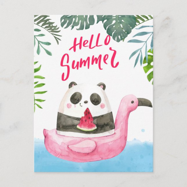 Carte postale Panda d'été (Devant)