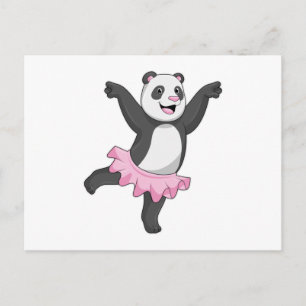 Carte Postale Panda en ballerine au ballet