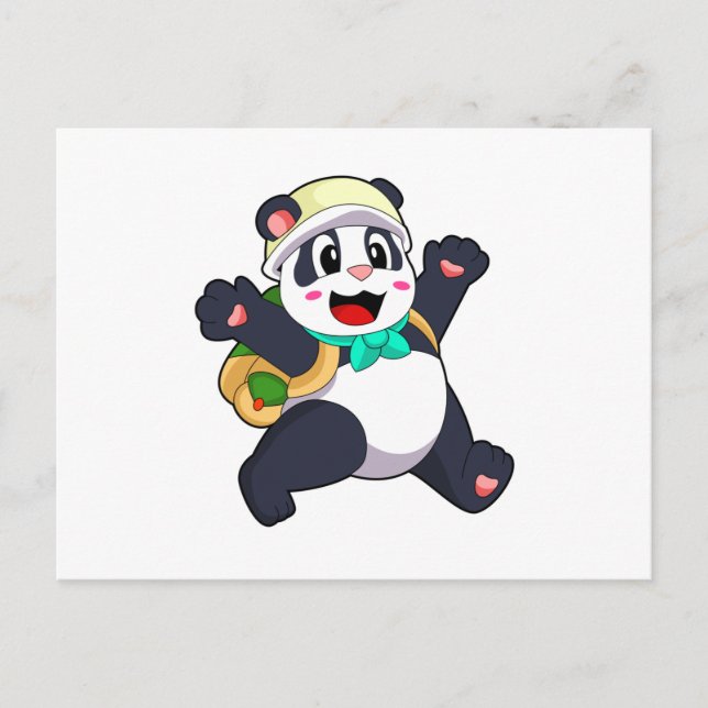 Carte Postale Panda en tant qu'étudiant (Devant)