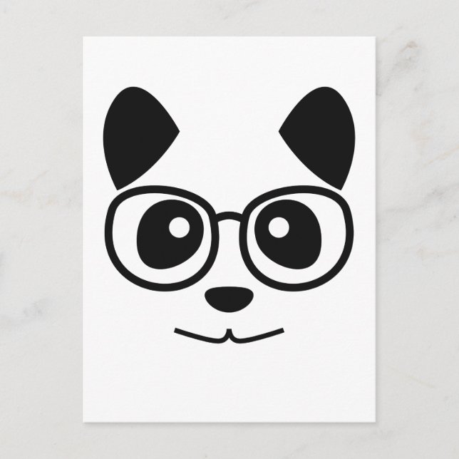 Carte Postale Panda et Glasses (Devant)