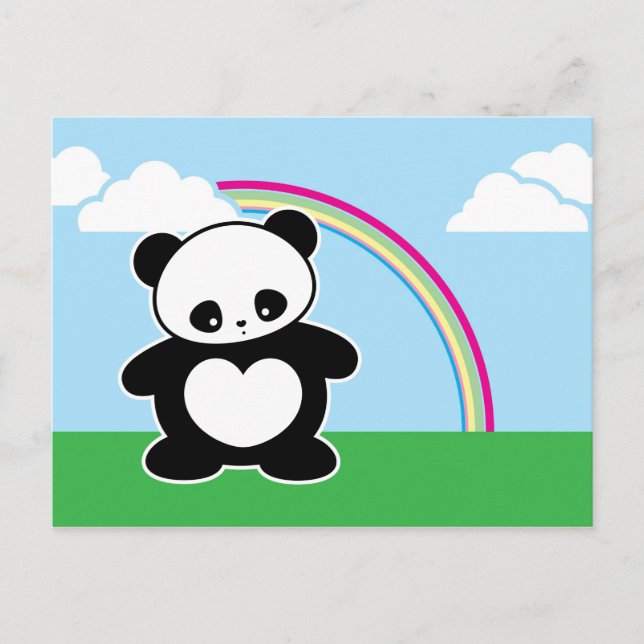 Carte Postale Panda Kawaii (Devant)