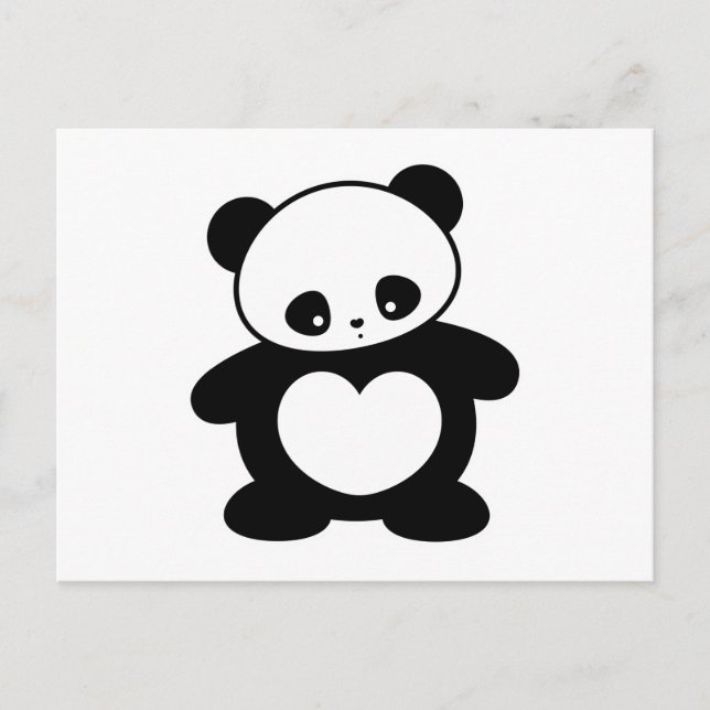 Carte Postale Panda Kawaii (Devant)