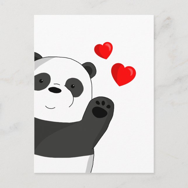 Carte Postale Panda mignon (Devant)