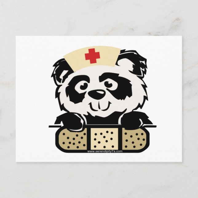 Carte Postale Panda Nurse (Devant)