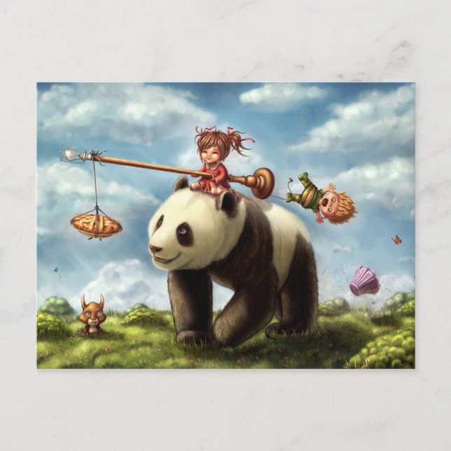 Carte Postale Panda Ride (Devant)