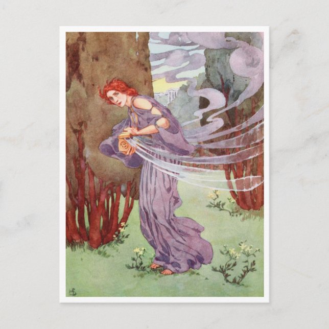 Carte Postale Pandora ouvre la boîte par Helen Stratton (Devant)