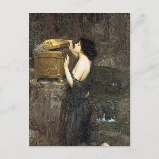 Carte Postale PaNDoRA, par John William Waterhouse, 1896 (Devant)