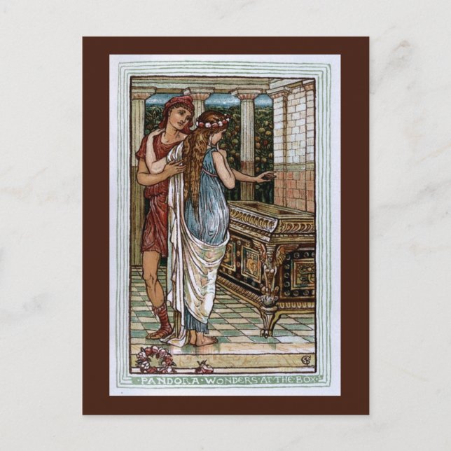 Carte Postale Pandora se demande sur le blog Box (Devant)