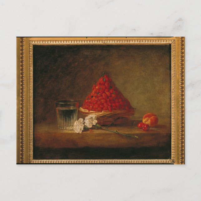 Carte Postale Panier avec les fraisiers communs, c.1761 (Devant)