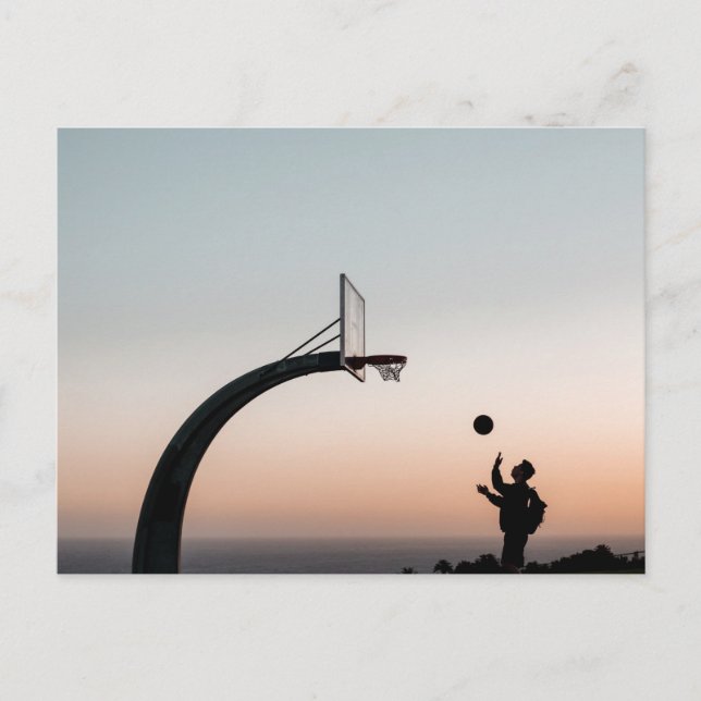 Carte Postale Panier de Basketball Incroyable (Devant)