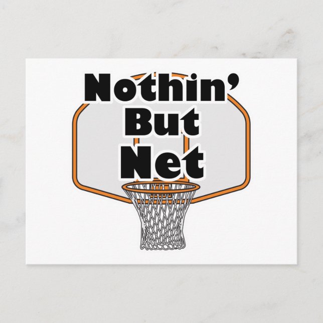Carte Postale panier de basketball nothin but net (Devant)