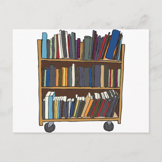 Carte Postale Panier de bibliothèque (Devant)