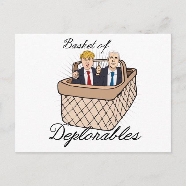 Carte Postale Panier de déplorables - Trump Pence — Anti-Trump (Devant)