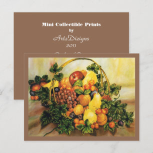 Carte Postale Panier de fruits - Mini impression collective