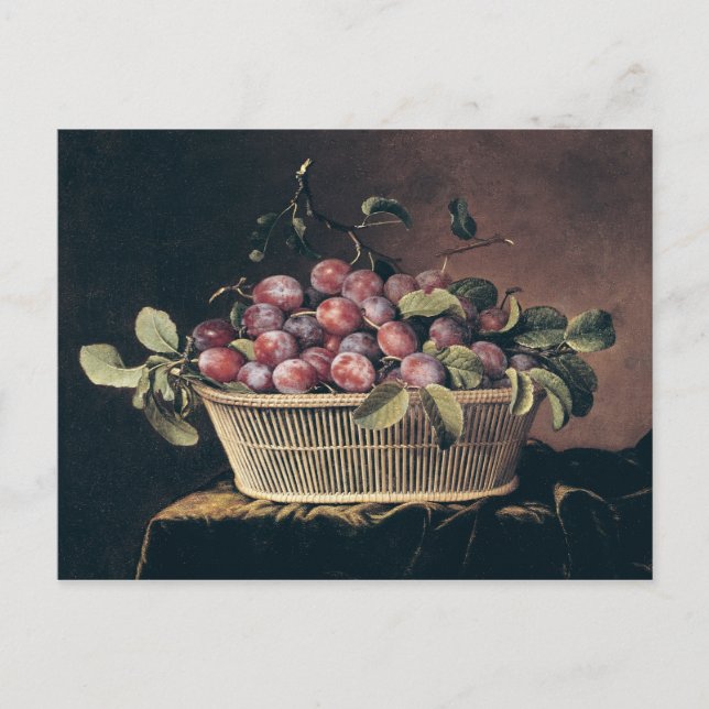 Carte Postale Panier de prunes (Devant)